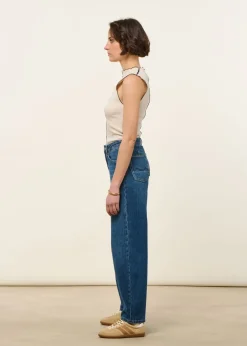 Jean ballon en coton bio et tencel | leila - lewisboro mid used