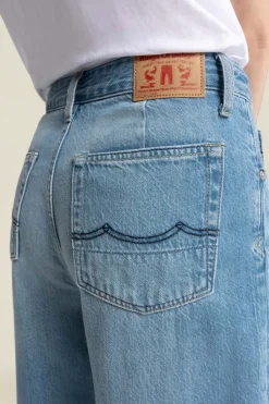 Jean ballon en coton bio et tencel | denim clair 