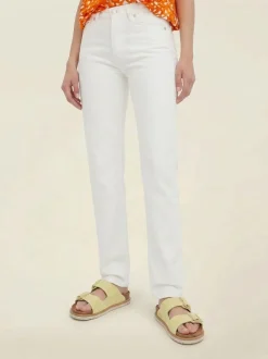 Jean droit blanc en coton bio "susan jeans ecru"