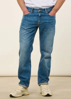 Jean droit en coton bio | bleu "gritty jackson day dreamer"