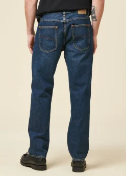 Jean droit en coton bio | bleu 