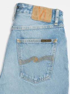 Jean droit en coton bio | bleu 