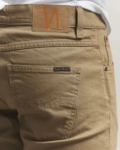 Jean droit en coton bio | camel "gritty jackson everlion"