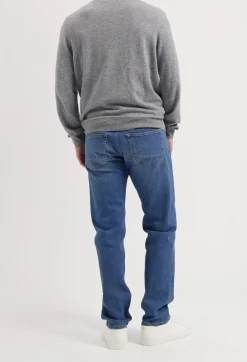 Jean droit en coton bio et coton recyclé - "hank mid tapered - medium heritage"