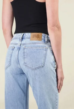 Jean droit en coton bio et recyclé | bleu clair 