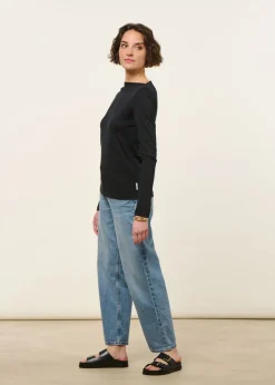 Jean droit en coton bio et tencel | bleu clair 