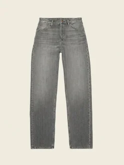 Jean droit en coton bio | gris "lofty lo - foggy-grey"