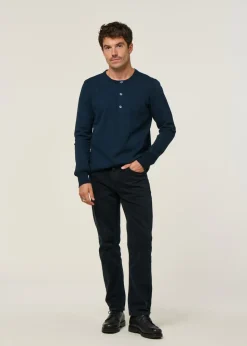 Jean droit en coton bio | noir "gritty jackson black forest"