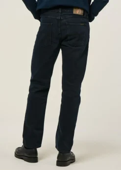 Jean droit en coton bio | noir "gritty jackson black forest"