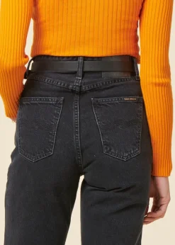 Jean droit en coton bio | noir 
