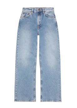 Jean droit large en coton bio | bleu délavé "clean eileen vintage dreams"
