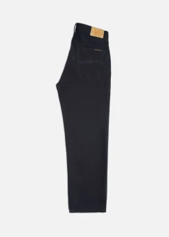 Jean droit large en coton bio | bleu 