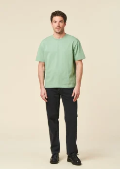 Jean droit large en coton bio | noir "rad rufus black vintage"