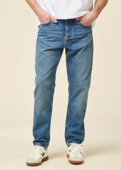Jean fuselé en coton bio | bleu délavé "steady eddie ii blue haze"