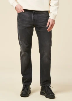 Jean fuselé en coton biologique | noir "steady eddie ii black change"