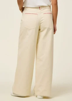 Jean large denim en coton bio | écru 