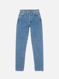 Jean mom en coton bio | bleu 