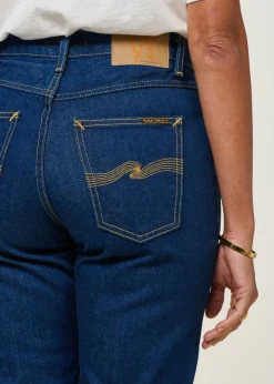 Jean mom en coton bio | bleu foncé 