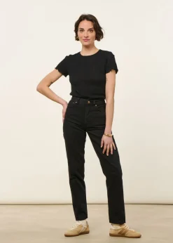 Jean mom en coton bio | noir 