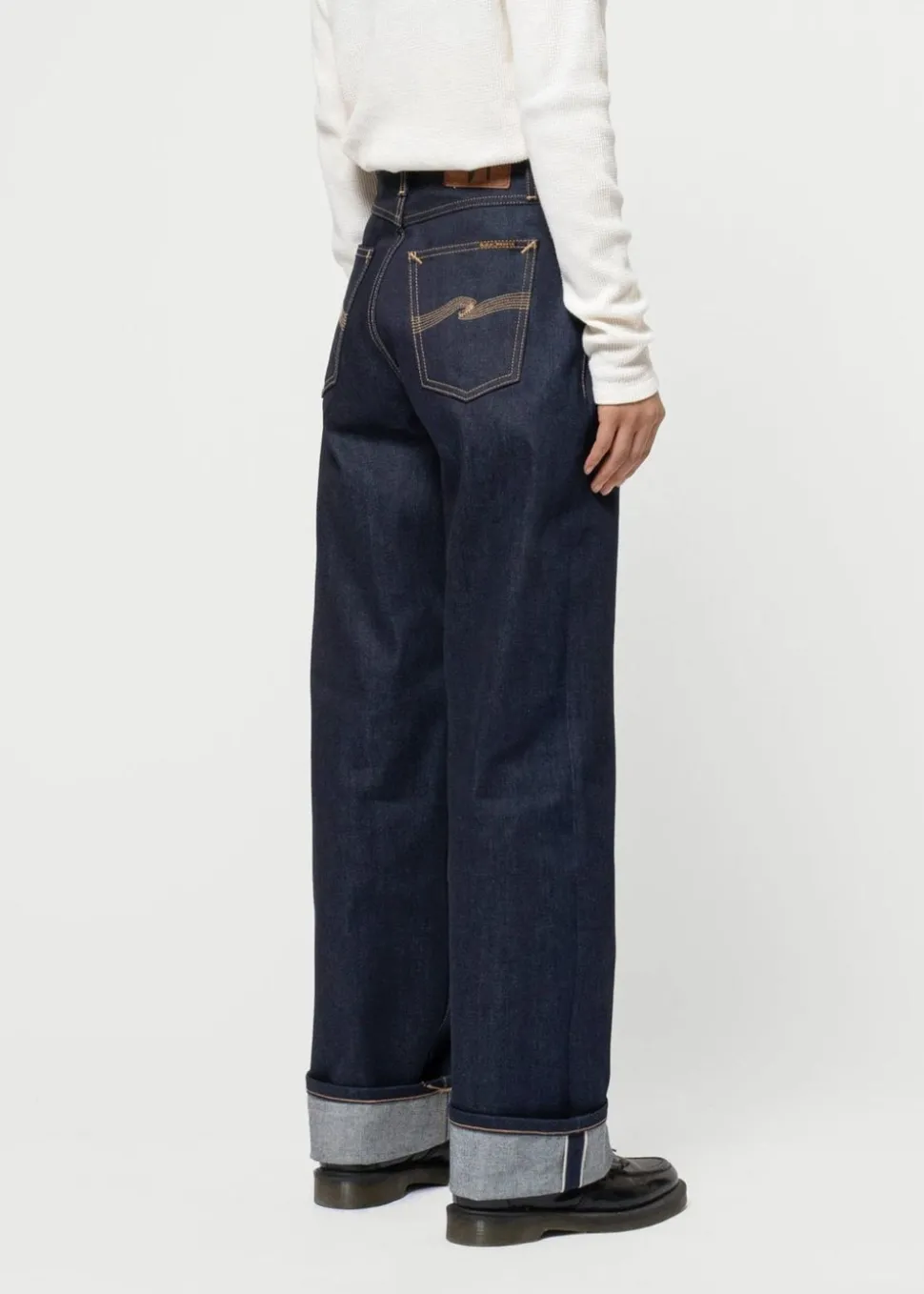 Jean selvedge large en coton bio | bleu "clean eileen dry twilight selvage"