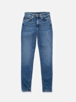 Jean skinny taille haute en coton bio | bleu "hightop tilde blue reality"