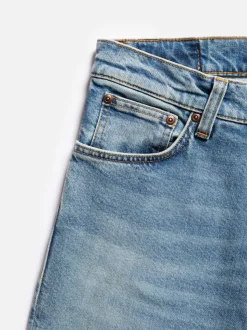 Jean slim en coton bio | bleu clair délavé 