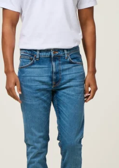 Jean slim en coton bio | bleu clair 