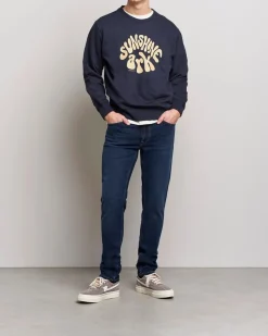 Jean slim en coton bio - bleu foncé 