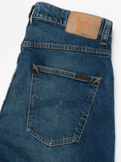 Jean slim en coton bio | bleu 