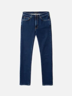 Jean slim en coton bio | bleu 