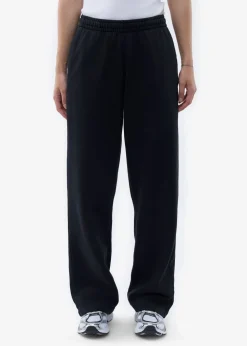 Jogging en coton bio | noir "organic straight leg sweatpants - deep black"