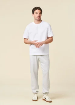 Jogging mixte en coton bio | gris "snow melange"