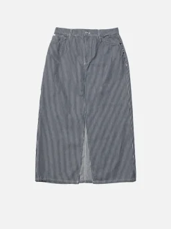 Jupe denim en coton bio | rayée 