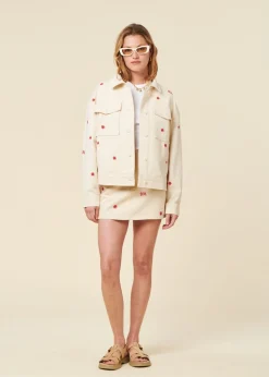 Jupe en coton bio | écru "sol chain kimmy skirt"