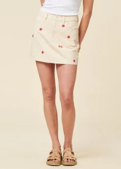 Jupe en coton bio | écru "sol chain kimmy skirt"