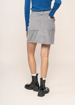 Jupe en coton bio | gris 