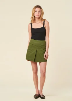 Jupe en coton bio | vert "kentia mabel skirt - green"
