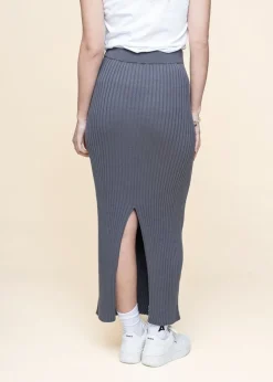 Jupe longue en coton biologique | multicolore 