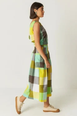 Jupe midi à carreaux en coton bio | multicolore "irama-gots skirt - checks"