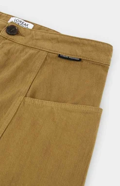 Jupe midi en coton recyclé | ocre 