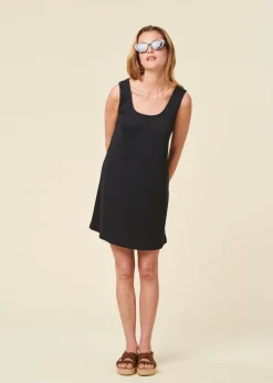La robe boxy en coton bio | noir