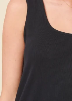 La robe boxy en coton bio | noir