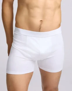 Lot 3 boxer uni en coton bio | blanc "optical white"