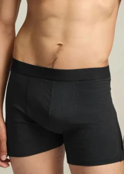 Lot 3 boxer unis en coton bio | noir "deep black"