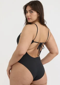 Maillot une pièce en matières recyclées | noir 