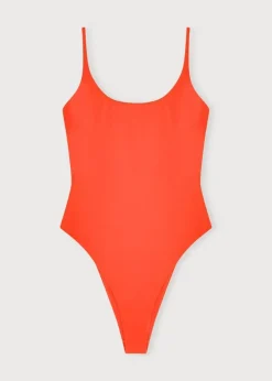 Maillot une pièce en matières recyclées | orange 