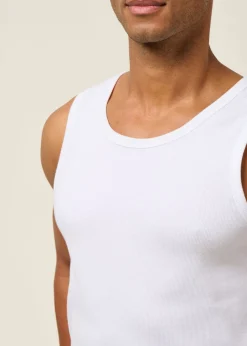 Marcel en coton bio | blanc "rib tank top forsa white"