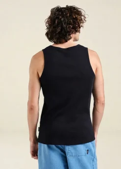 Marcel noir en coton bio | noir "rib tank top forsa"