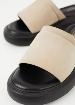 Mules en cuir certifié | beige 