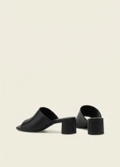 Mules à talon en cuir | black "piper - black"